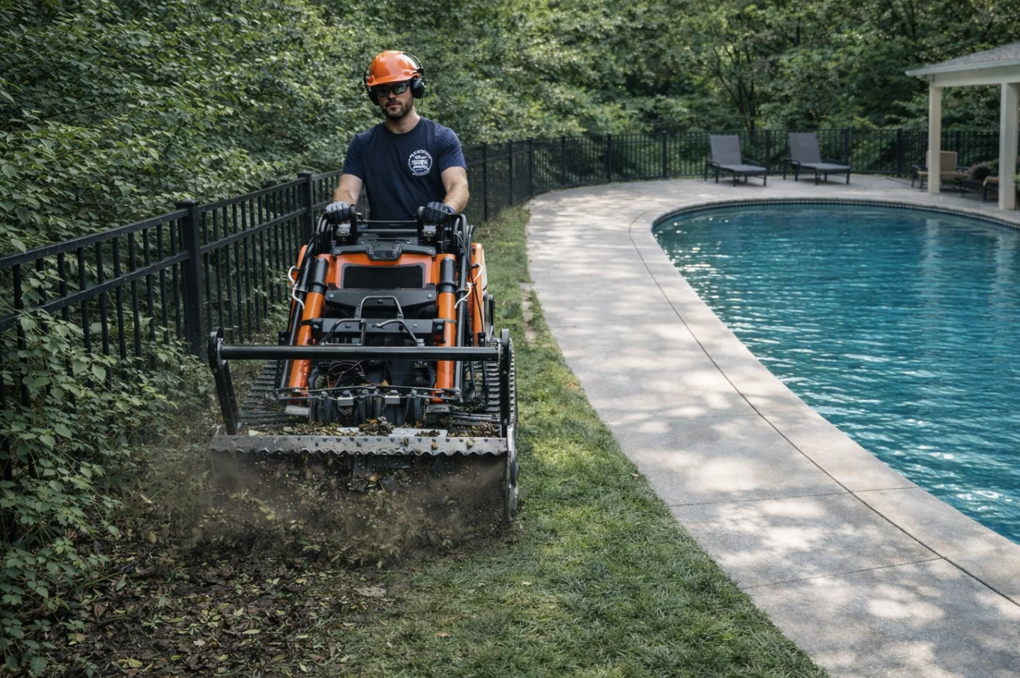 Residential brush clearing and mulching at work in the Spotsylvania area
